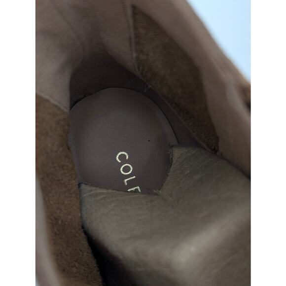 Cole Haan Naia Pointed Toe Block Heel Booties Women's Brown Size US7B - Picture 10 of 10